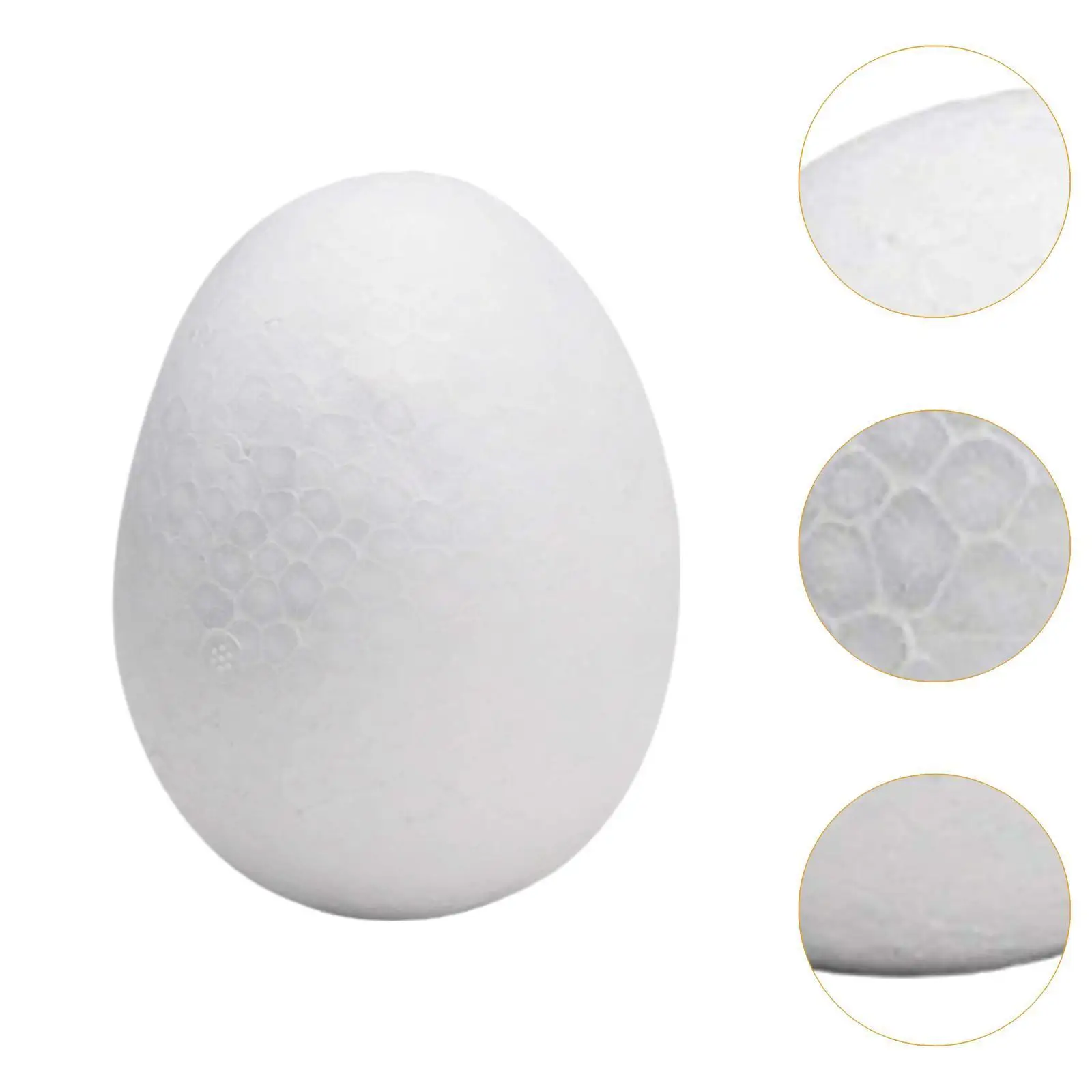 Foam Eggs Blank White Smooth for Crafts Making Easter Eggs Polystyrene Eggs for Handmade Ornaments Decorating Halloween Spring