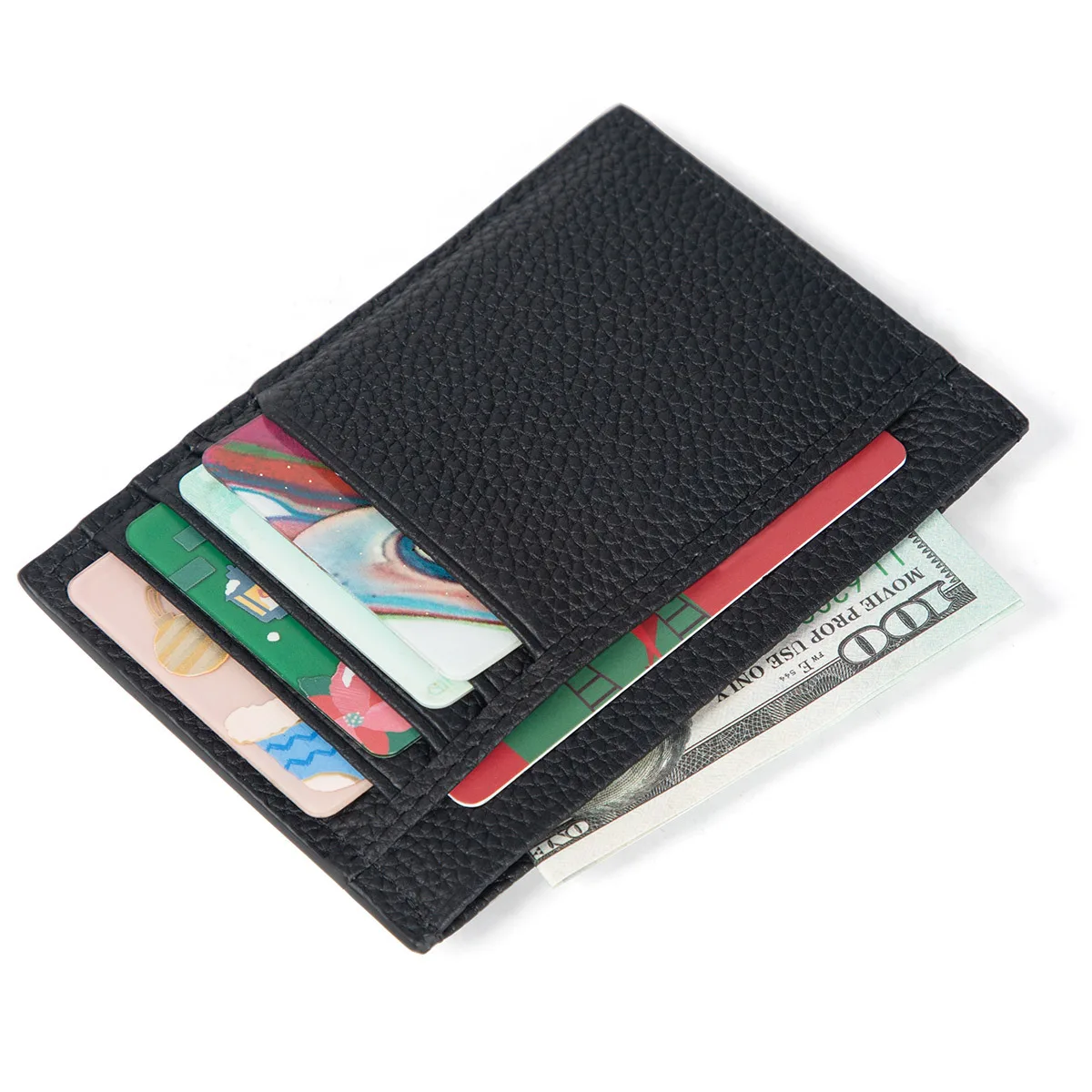 Slim Card Holder Minimalist Wallet Top Grain Cowhide Ultra Thin 4mm Front Pocket Credit Card Sleeve Case for Men Women