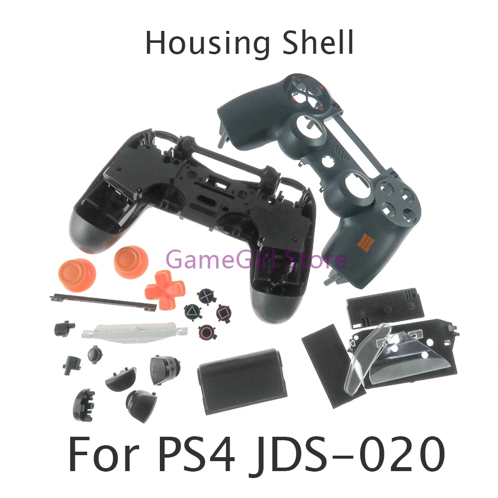 10Sets Full Set of Plastic Housing Shell Cover Case For PlayStation 4 PS4 2.0 4.0 Version JDS-020 JDS-040 Controller Replacement