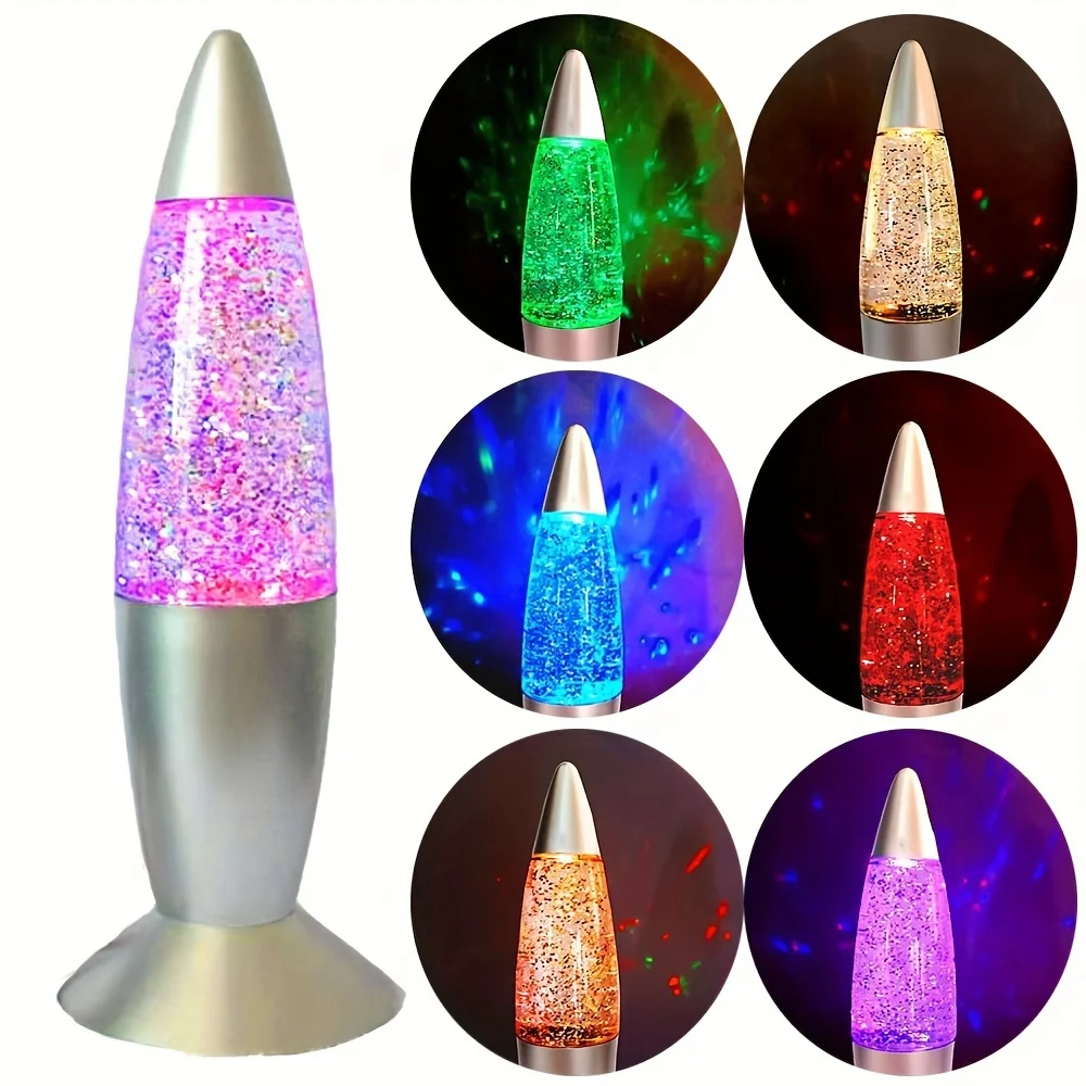 LED Rocket Lamp USB Color Changing Night Light RGB Mood Desk Lamp Decorative Table Light Switch 120cm Cable Bedroom Gaming Decor view 2