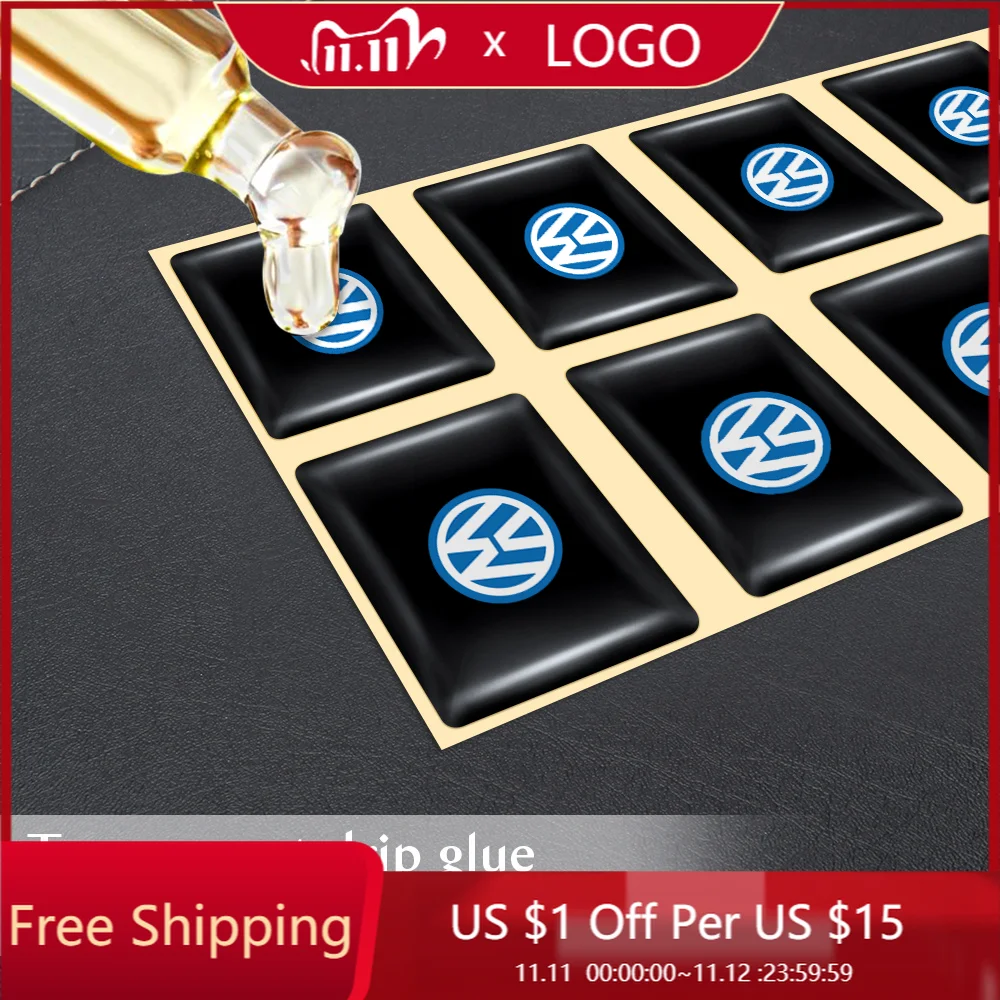 3D Epoxy Car Styling Sticker Decals Decorative For Volkswagen VW Jetta Lavida Bora polo passat b6 b8 mk6 golf R Rline CC Tiguan