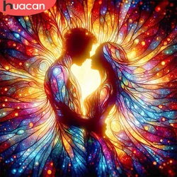 HUACAN DIY Diamond Mosaic Lover Full Diamond Painting Woman Set Wall Decoration Picture Of Rhinestones