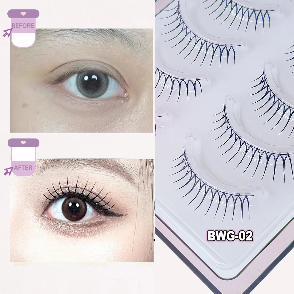 10 スタイルアイドルまつげ 6-11 ミリメートル U 字型黒/透明バンド再利用可能なラッシュ K-POP まつげ韓国ガールグループメイクつけまつげ