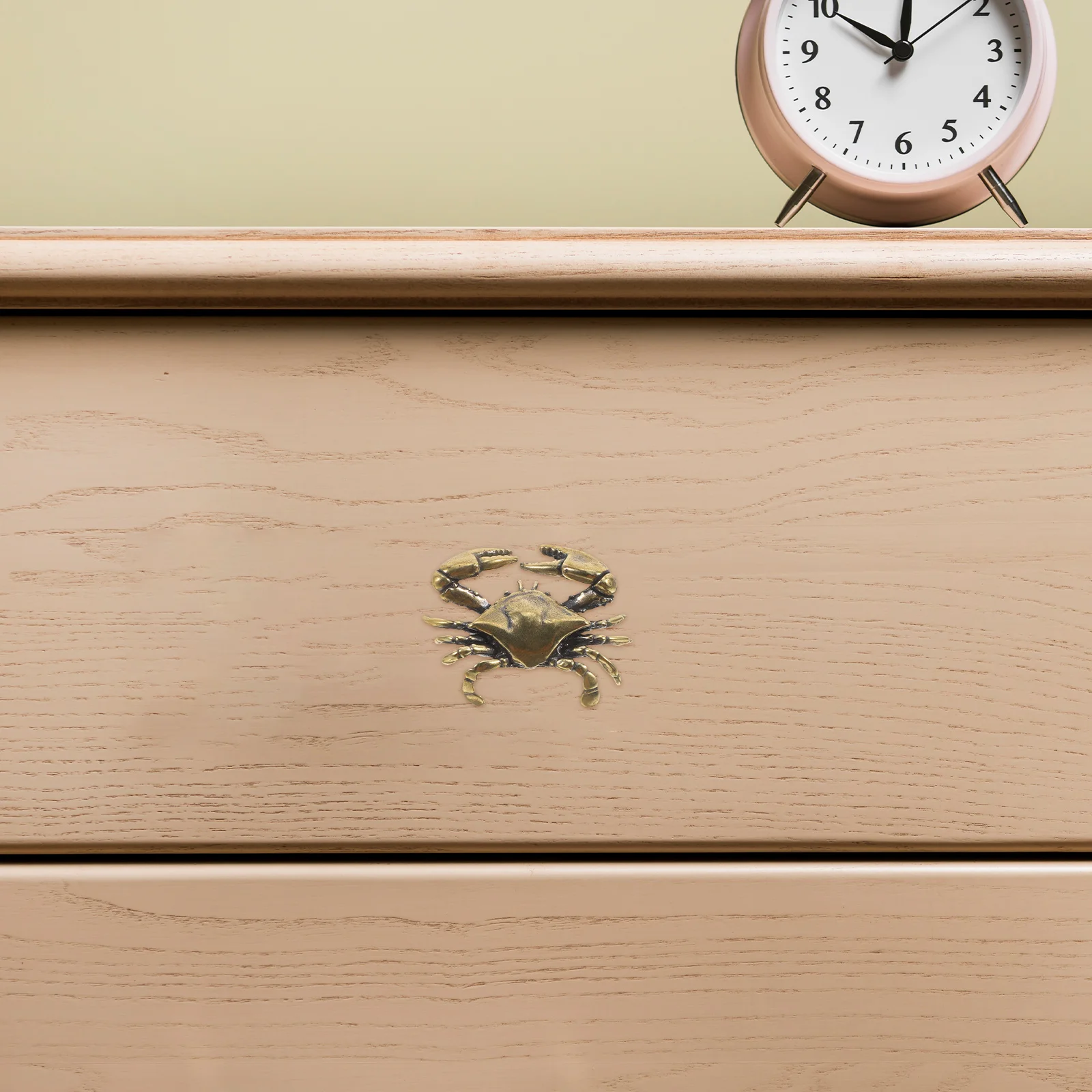 

Brass Crab Single Hole Cabinet Handle Nautical Drawer Pull Retro Coastal Beach Theme Hardware Living Room