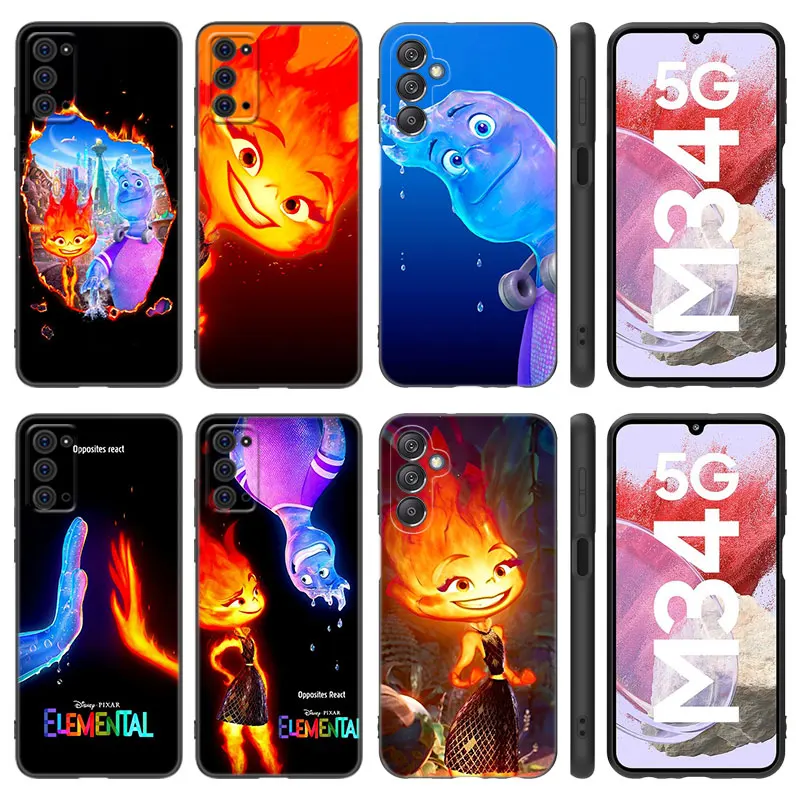 Disney Elemental Phone Case For Samsung Note 10 20 M04 M13 M32 4G M14 M23 M33 M34 M42 M52 M53 M54 M55 5G M11 M12 M21 M22 M31 M51