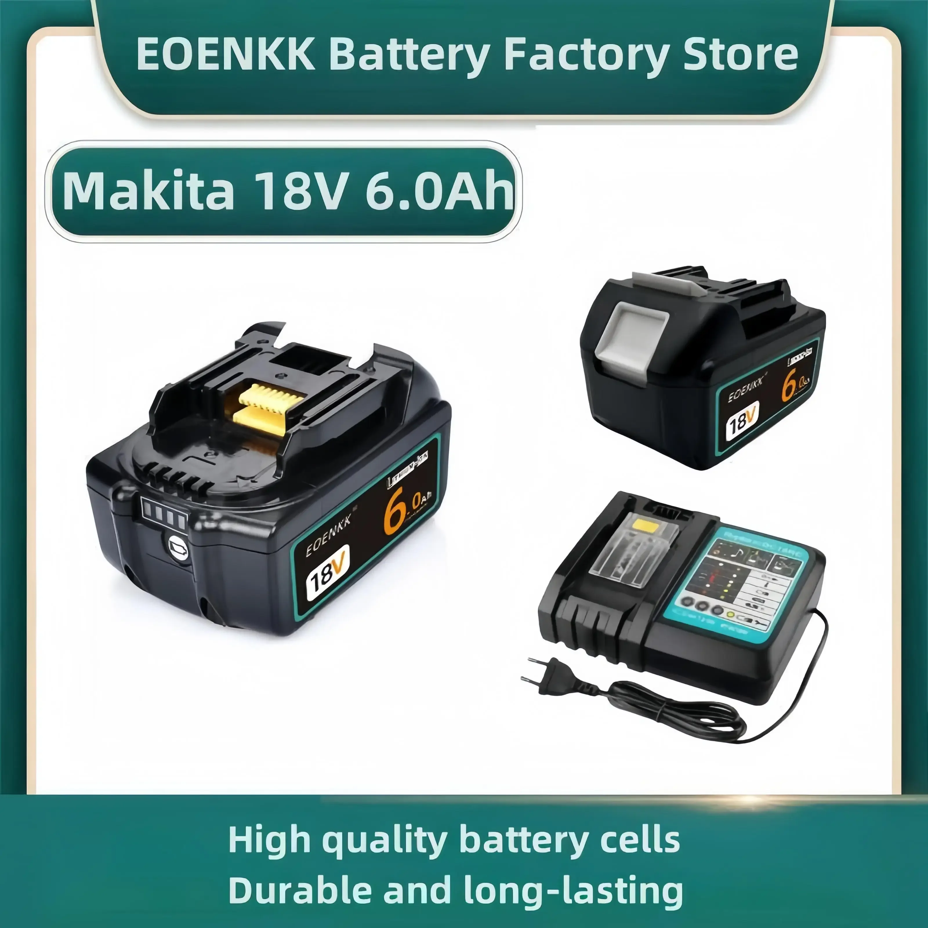 18V 6000mAh Replacement Lithium Battery Rechargeable Li-ion battery For Makita power tool Batteries BL1840 BL1850 BL1830 BL1860B