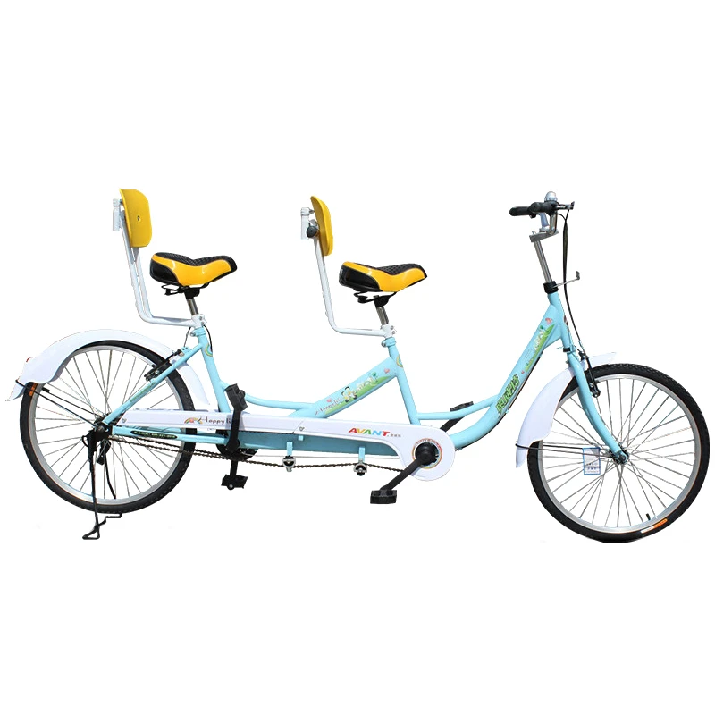 24-Inch double car bicycle couple two-person bicycle adult riding parent-child bicycle