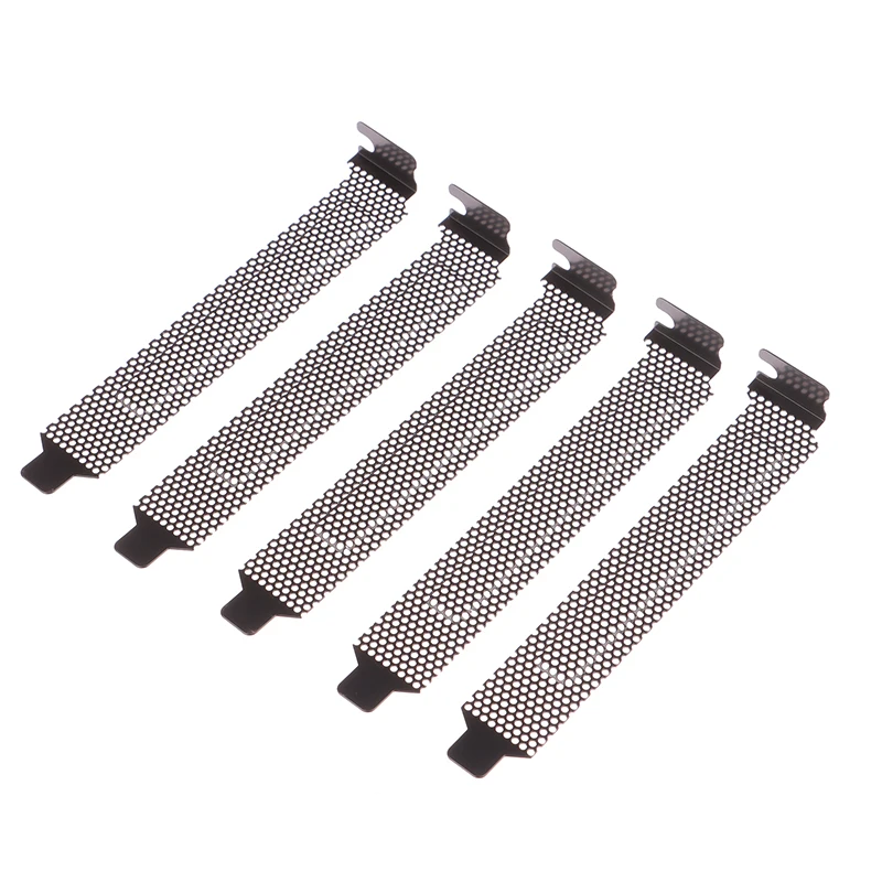 5Pcs PCI Slot Cover Dust Filter Blanking Board Cooling Fan Dust Filter Ventilation PC Computer Case Accessories