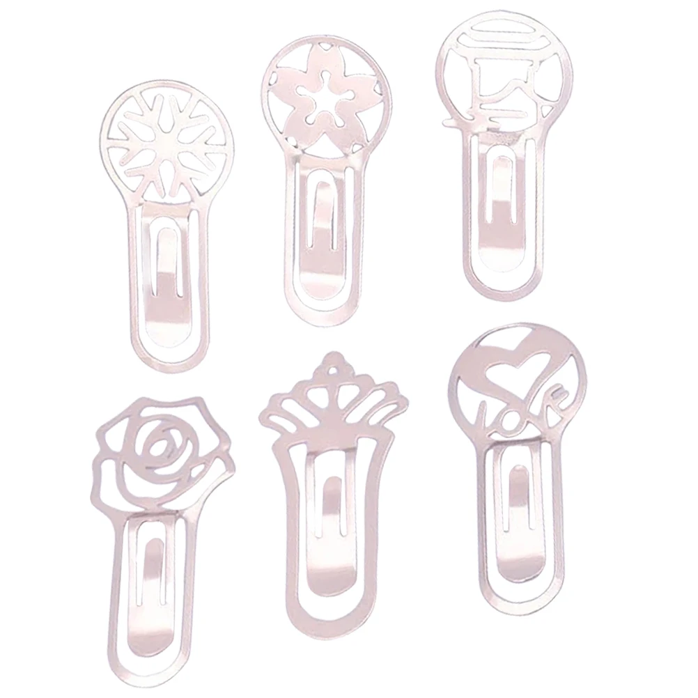 6 قطعة الإشارات المرجعية المعدنية حساسة التصميم الكلاسيكي قراءة صفحة علامة لمحبي الكتاب مدرسة مكتب المنزل استخدام المرجعية الزخرفية