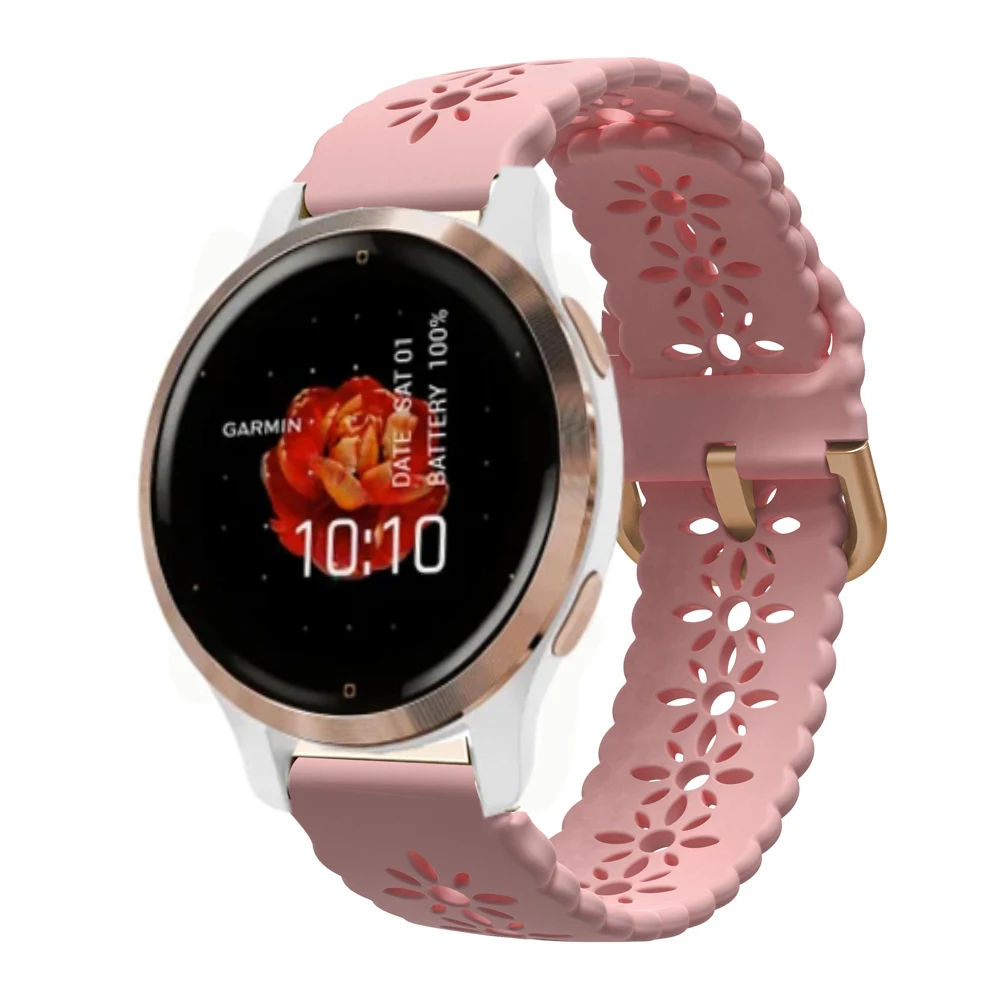 Ремешок 18 мм для Garmin CAME 2S 3S Vivoactive 4S, силиконовый браслет для смарт-часов Forerunner 255S 265S, сменный Браслет