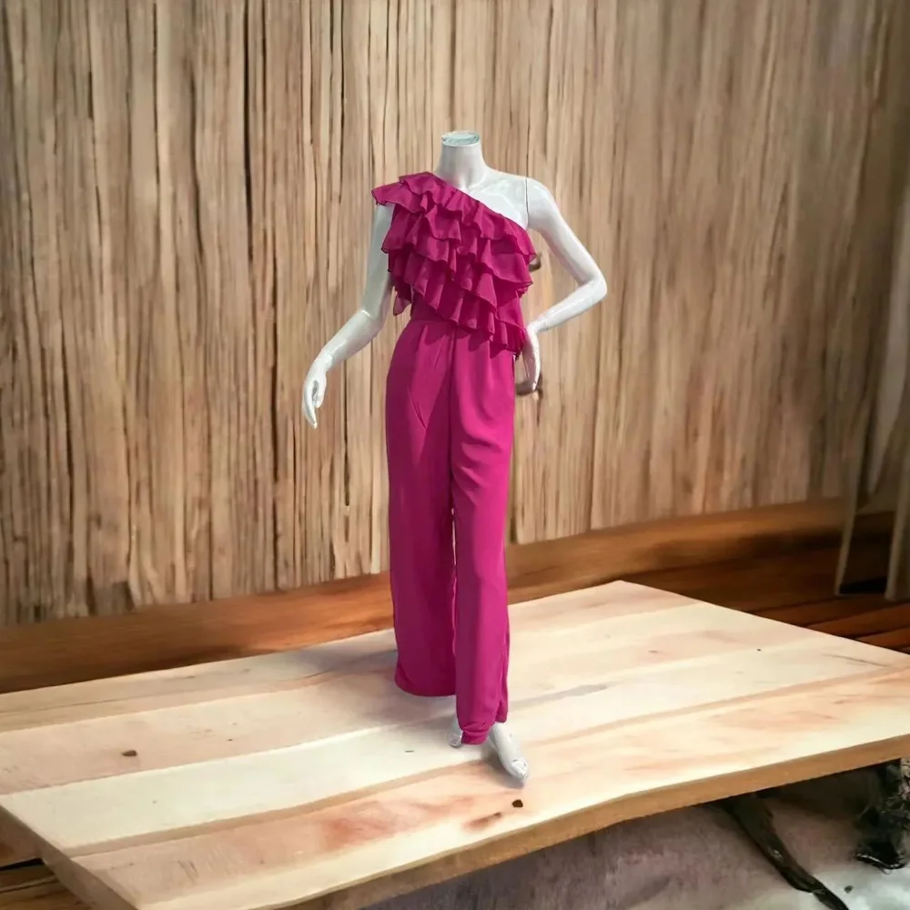 

Mignon Chiffon One-shoulder Mermaid Populer Prom Gown Ruffle Ankle-length Formal Elegant Evening Party Dress for Women 2023