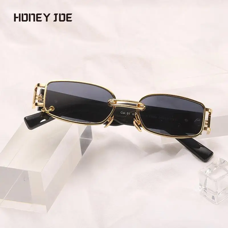 Vintage Women's Men's Sunglasses Fashion Earring Ring Rimmed Sun Glasses Outdoor Beach Trip Eyewear Shopping Punk Stylish UV400