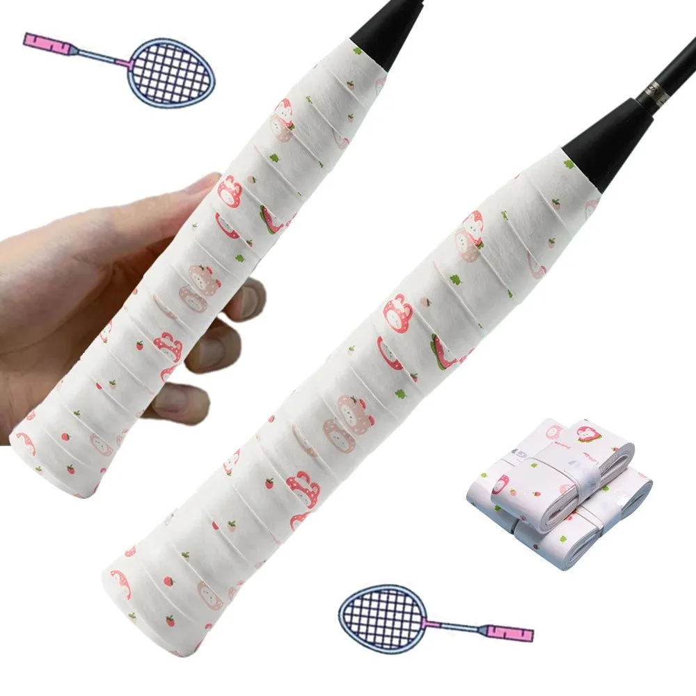 

Gifts Cartoon Printed Badminton Racket Handle Belt Non-slip Sweat-absorbent Badminton Hand Glue Fishing Grip Tape