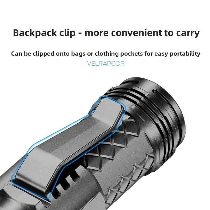 Mini Compact White Laser Wick Multifunctional Flashlight Flood Concentrator Multi-clip Carry with Side Light