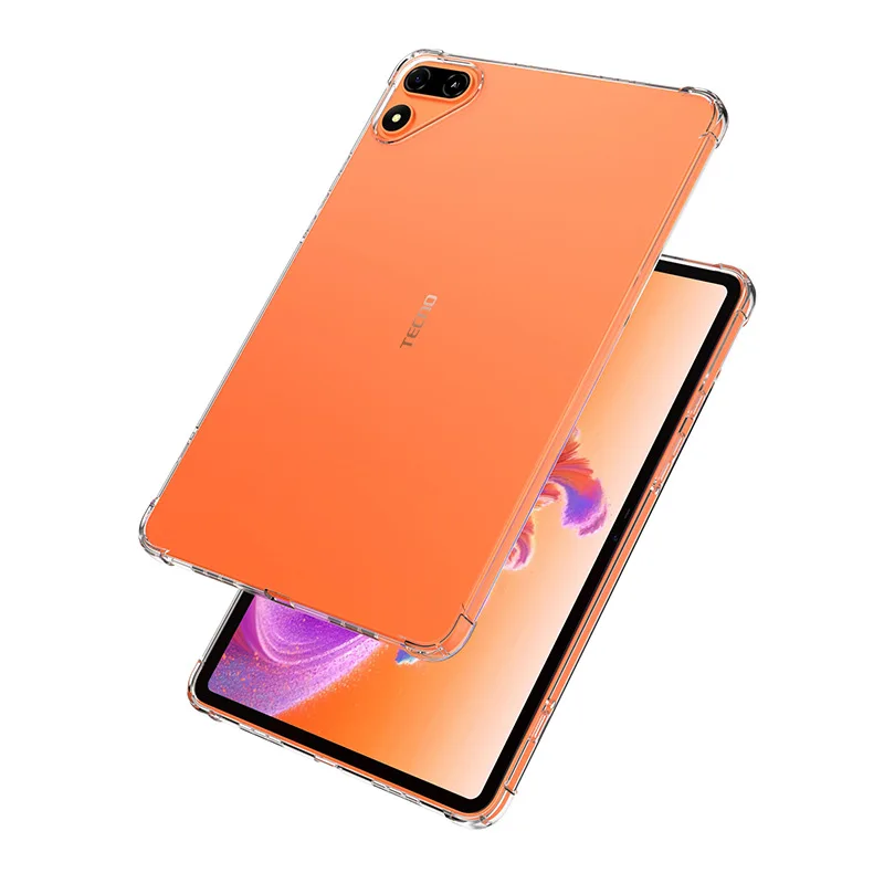 Clear TPU Case For Tecno Megapad 2 11 Inch 2026, Shockproof Airbag Transparent Soft Tablet Protective Cover