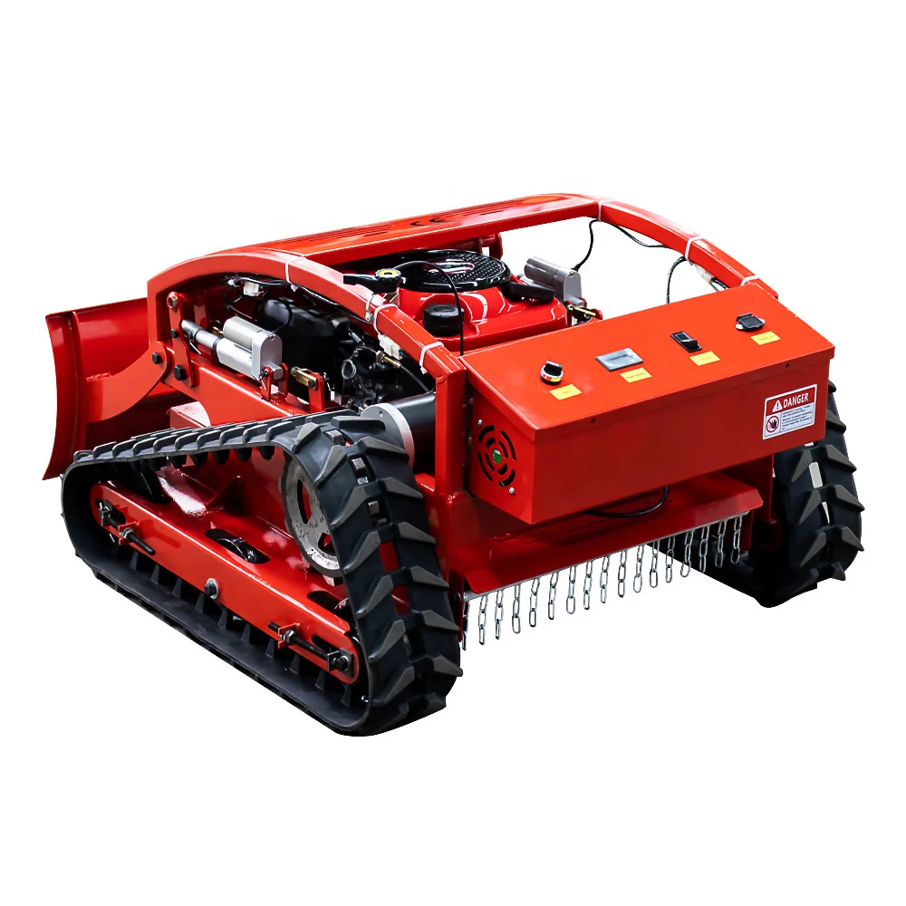 China remote control lawn mower hydraulic motor crawler brush cutter