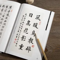 Ouyang Xun Brush Calligraphy Copybook Tian Yingzhang Regular Script Running Script Copying Calligraphy Books Adult Copybooks