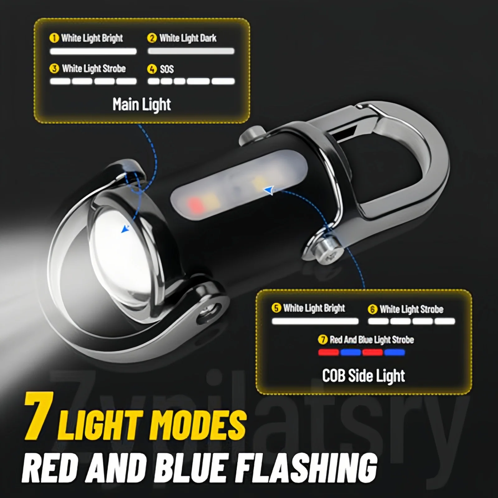 Mini USB Rechargeable LED Flashlight Keychain Portable Waterproof Camping Pocket Lamp Keyring Hanging Light Outdoor Gear
