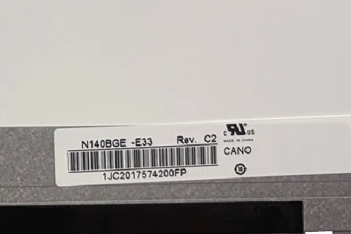 N140BGE-E33 E43 EB3 LP140WH2-TPS1 LTN140AT31 B140XTN03.3 LP140WHU-TPA1 HB140WX1-301 401 LCD Screen EDP 30 Pins
