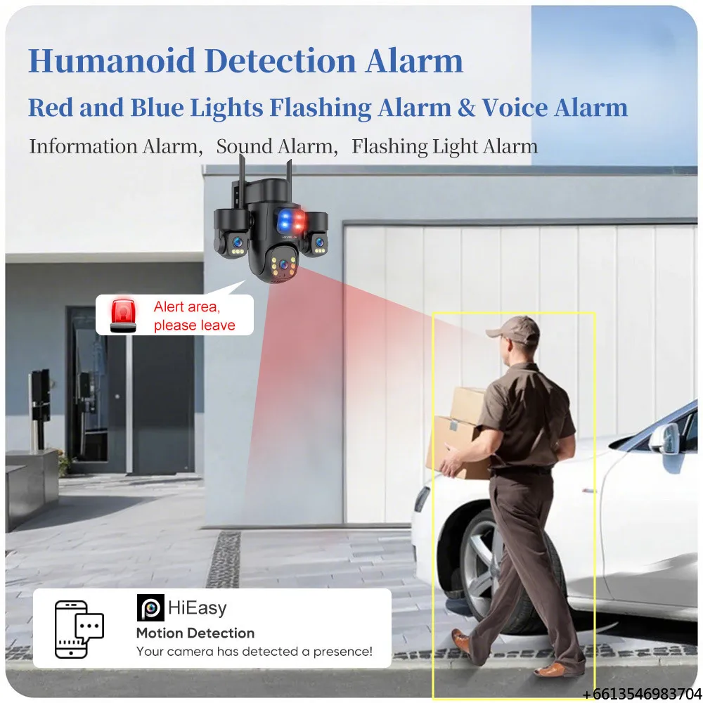 LS VISION HD 6MP 12X Zoom Outdoor AI Three Lens Three Screen AOV IP 4G CCTV Solar Camera Panel PTZ Network Surveillance
