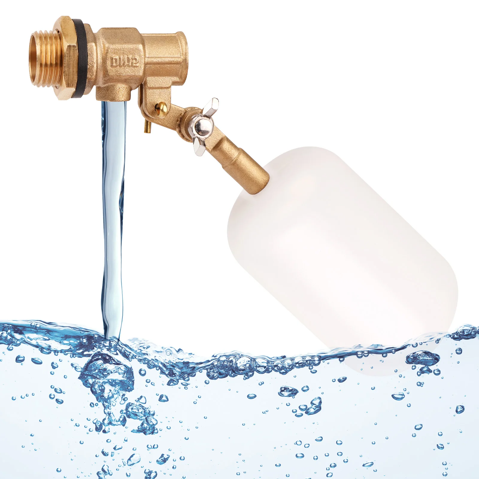 1/2 Inch Float Valve, Water Float Valve For Pond Float Valve Shutoff Auto Fill, For Livestock Tanks, Aquariums(1PCS)