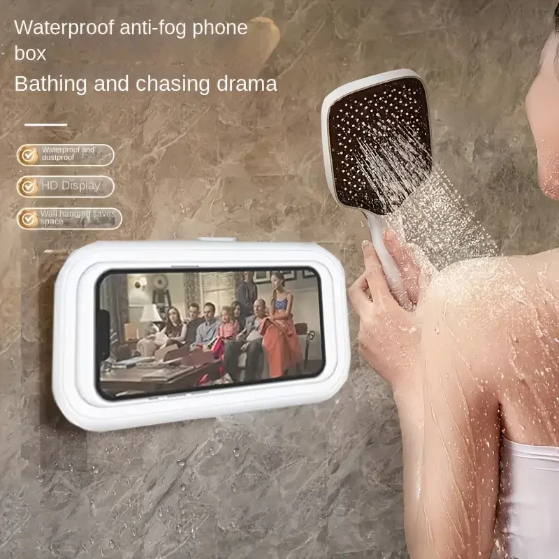 360 °   Support de téléphone de douche étanche à Rotation avec Angle réglable, support de téléphone mural pour salle de bain et cuisine