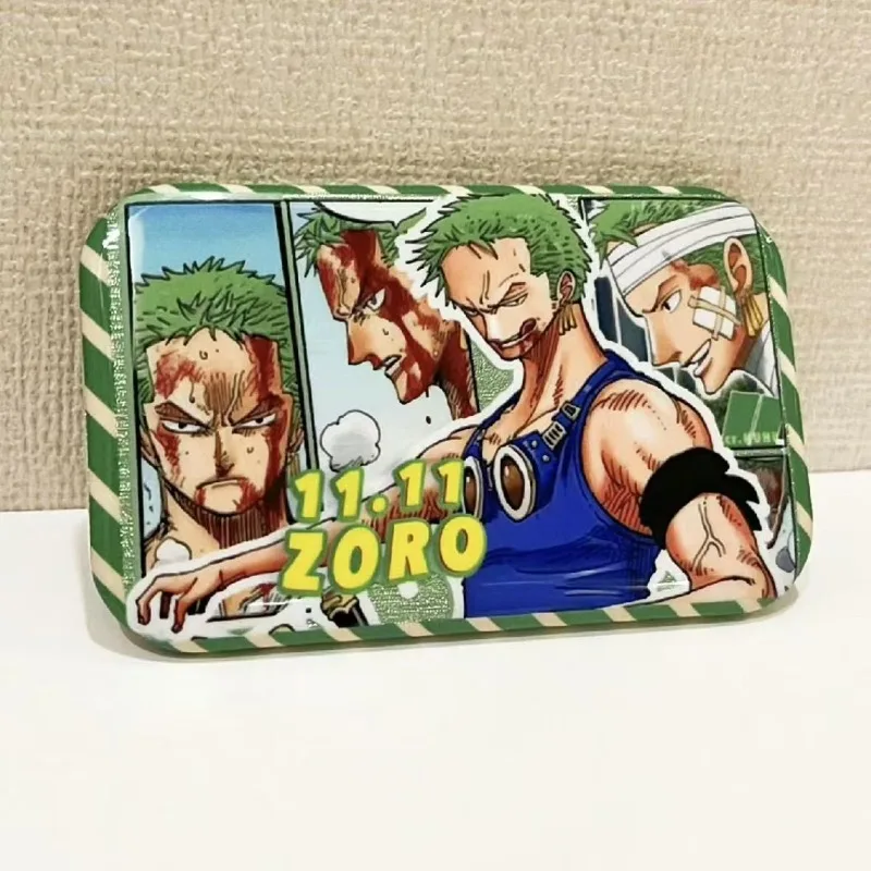 One Piece Roronoa Zoro Monkey D. Luffy Kreativer Cartoon-Abzeichen-Rucksack Kleidung Hochwertiger Dekorativer Anhänger Geschenk Großhandel – Detail 2