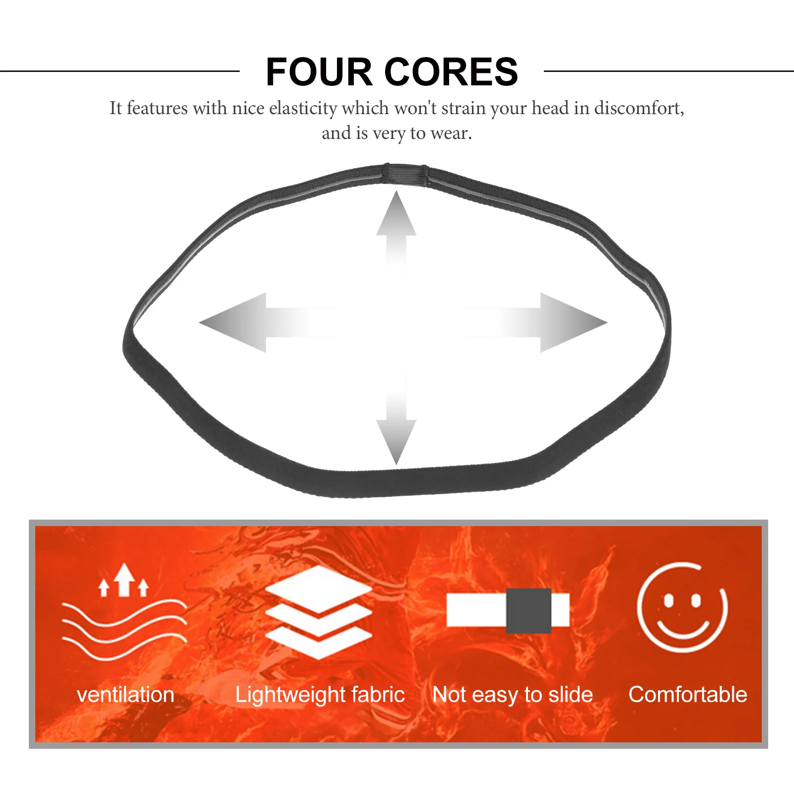 2 قطعة عصابات الرأس الرياضية المضادة للانزلاق العصابات المرنة تجريب العصابات الشعر للجنسين متعددة الوظائف اللياقة البدنية الملحقات