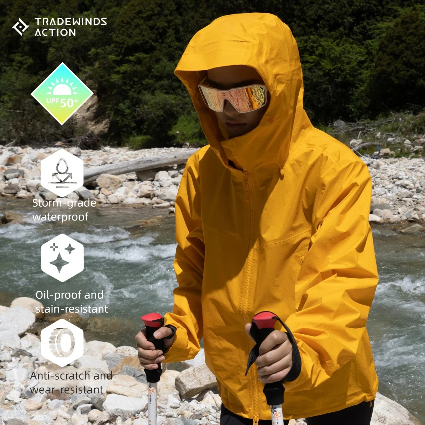 Chaqueta cortavientos Nu-June para mujer, abrigo impermeable de secado rápido para otoño, chaquetas transpirables para exteriores para hombre para acampar, senderismo y pesca