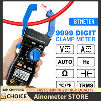 3-Phase True-RMS Power Clamp Multimeter with 9999 Counts, AC/DC Voltage & Amperage, KW/HP, Power Factor, KVA/VAR, Inrush Current