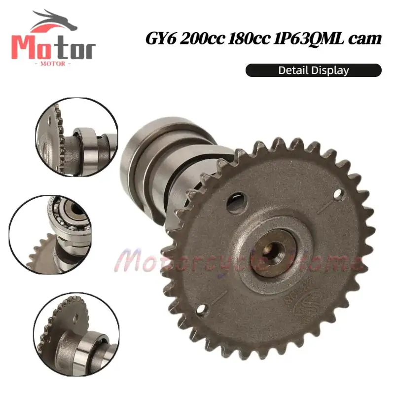 

Go Kart Scooter Parts Premium Camshaft Replacement for GY6 180cc 200cc Motorcycle Cylinder Engines - Ideal for ATV