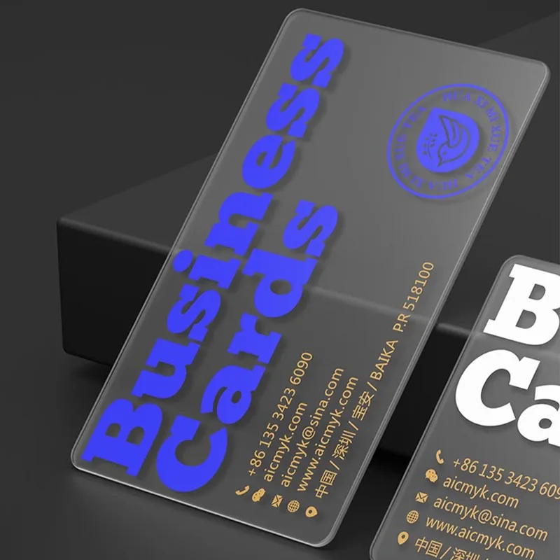 Customized Transparent Business Card Making Frosted Transparent Card Personalized Simple Luxury Business Card Ins Busin