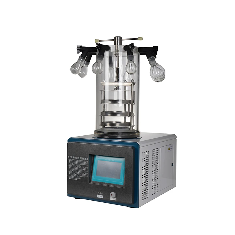 Table top gland type small lyophilization lab freeze dryer machine mini for food