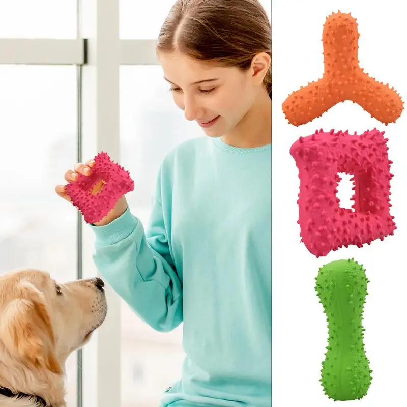 Dog Squeak Toys Dog Chew Toys For Training Cute Squeaky Puppy Toy Pet Brain Stimulating Fetch Toy With Texture For Teething