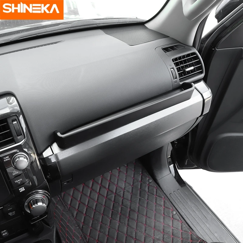 SHINEKA Car Co-Pilot Armrest Grab Handle Storage Box Passenger Organizers For 4Runner 2014 Up Interior Accessories ABS Black