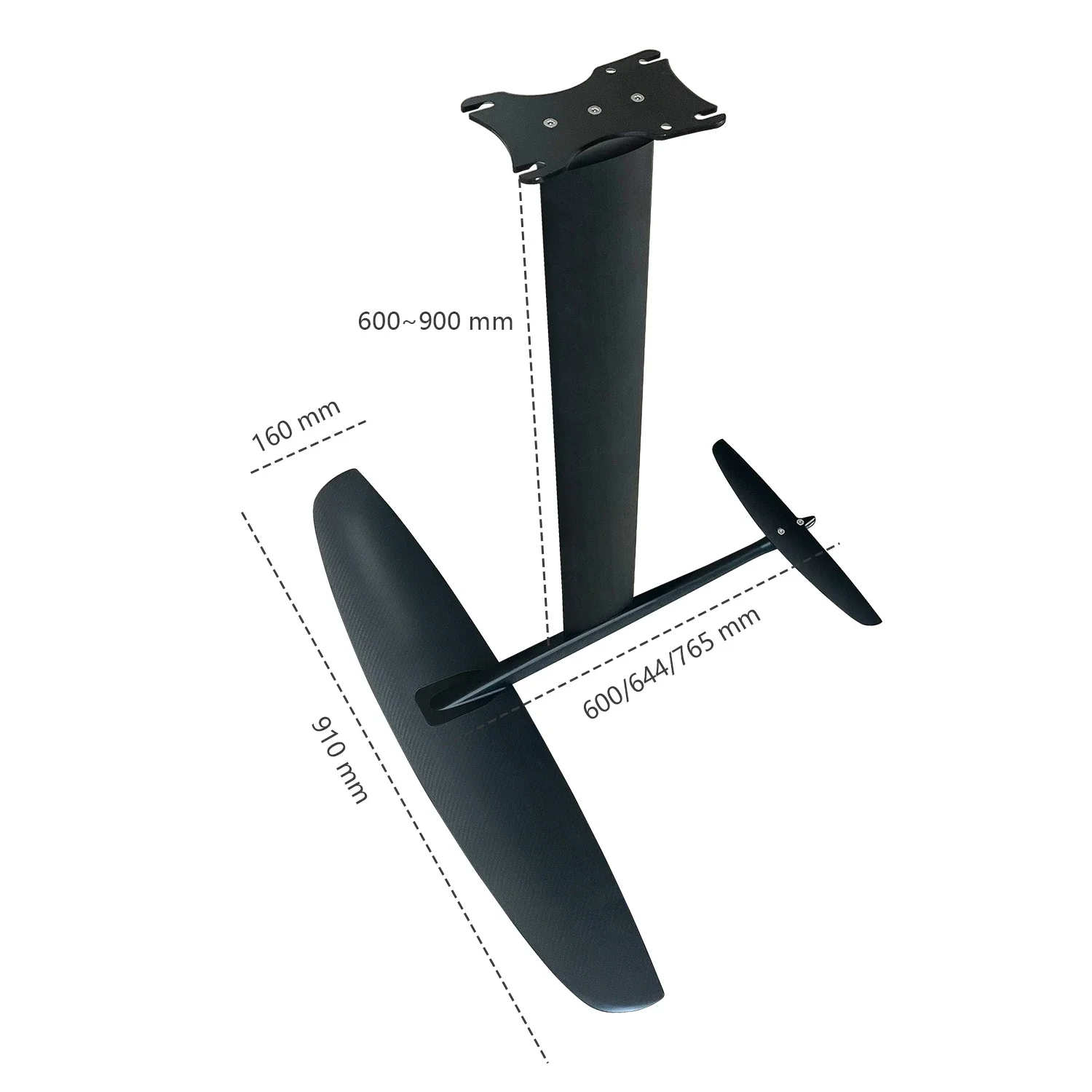 GY910 1218sqcm Aluminum Carbon Water Sport Foil Customizable Logo Kitesurfing Windsurfing Board Surfing Hydrofoil