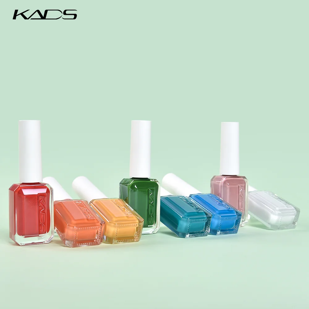 KADS 24สีปั๊มเล็บสีดำสีขาวเงินเล็บเคลือบเงาสำหรับแสตมป์เล็บ Lacquers