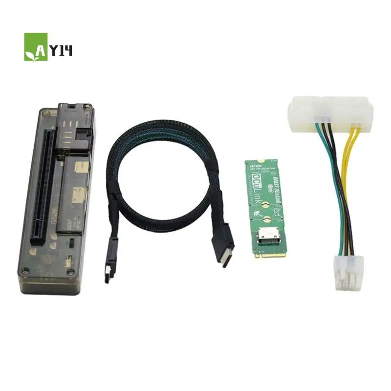 

AY14 -M.2 MKEY To OCULINK Adapter High Speed GPU Dock PCIE 4.0 X4 Mini PC Notebook Laptop To External Graphic Card Adapter