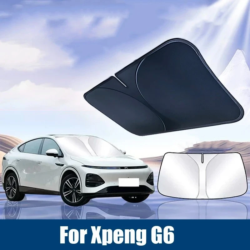 

Для XPENG G6 XiaoPeng G6 2023 2024 2025 2026 автомобильный солнцезащитный козырек на лобовое стекло, защита от ультрафиолета, складные аксессуары