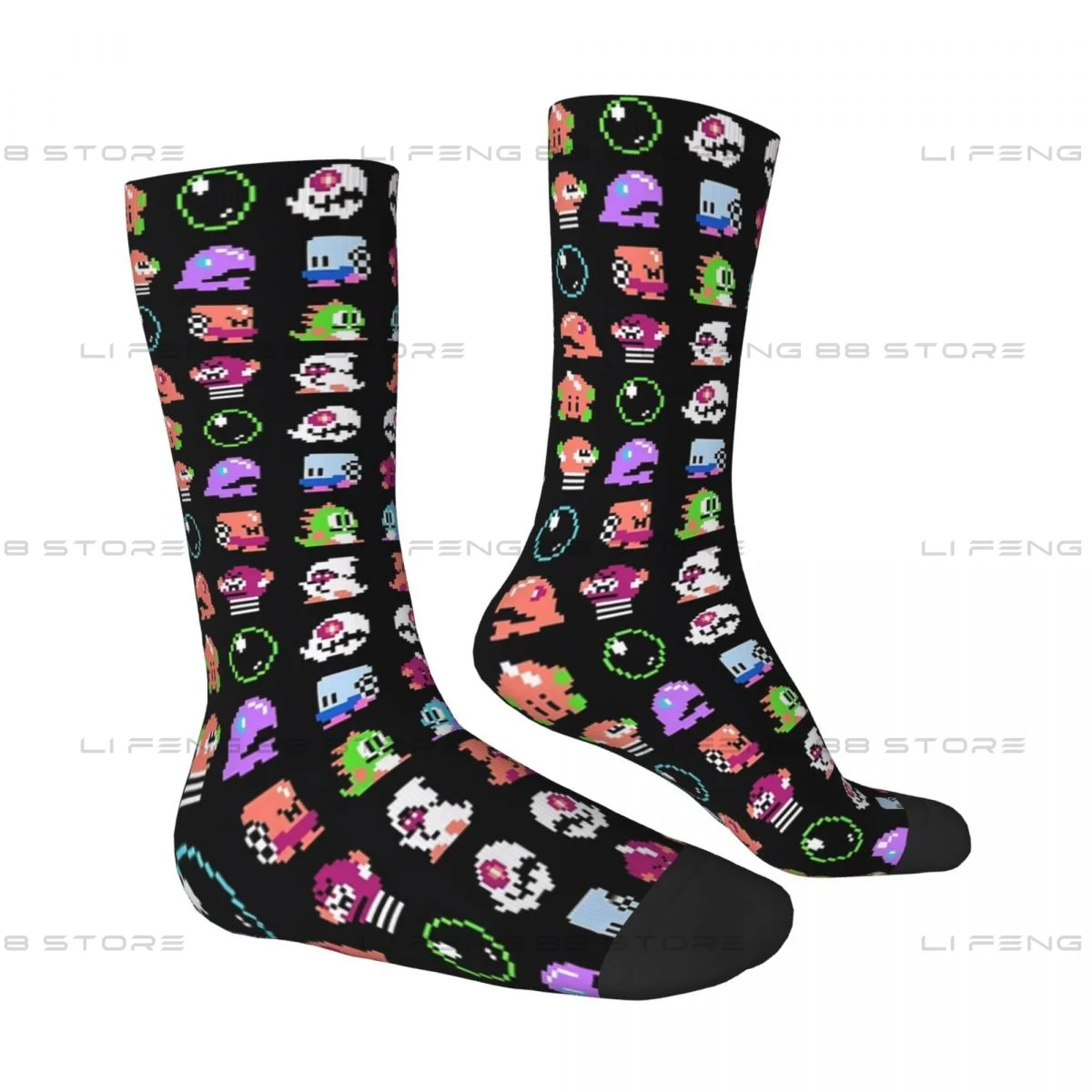 Bubble Bobble Unisex Winter Socks Hiking Happy Socks Street Style Crazy Sock