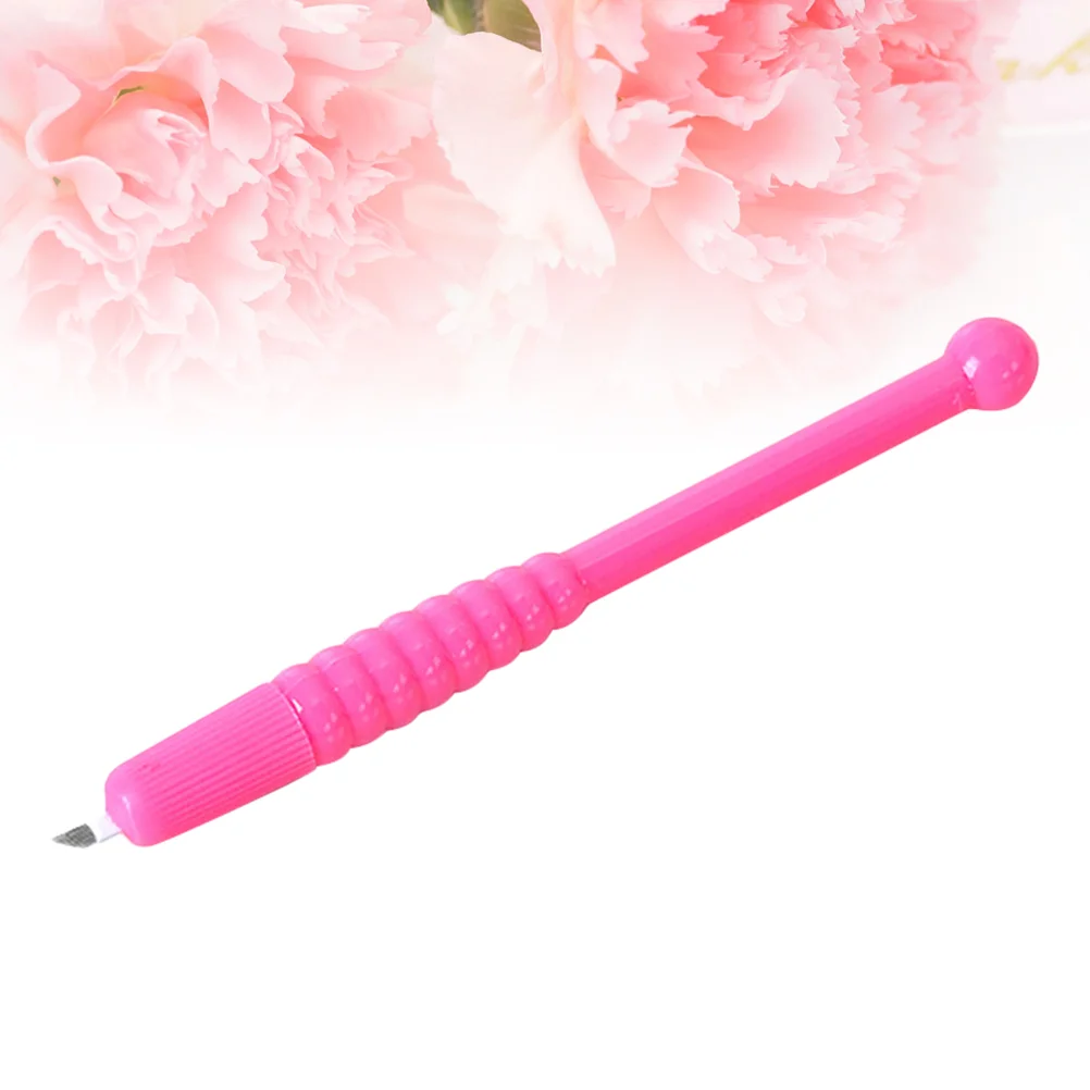 Stylo de Maquillage Manuel pour Microblading de Sourcils, Accessoire Semi- (Rose), Poulet 9, 5 Pièces