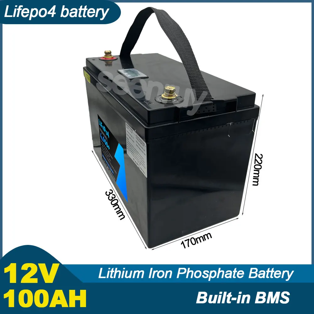 

12V 100Ah Lifepo4 With Charger High Safety Starting Battery Lithium Iron Phosphate Battery For Gasoline Car Diesel Car Bus Truck