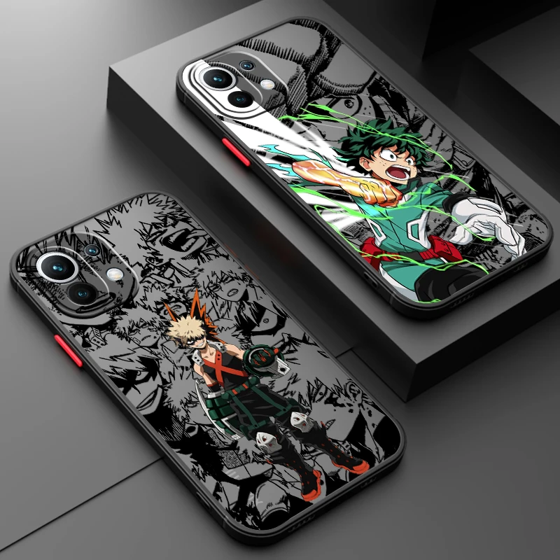 

M-My Hero Academia Fashion Cool Frosted Translucent For Xiaomi Mi 13 12 12T 11T 11 11i 10T 10 9T Pro Lite Ultra 5G TPU