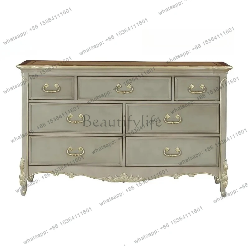 

High-end villa furniture, classic American style, chest of drawers, foyer entrance cabinet, dressing cabinet