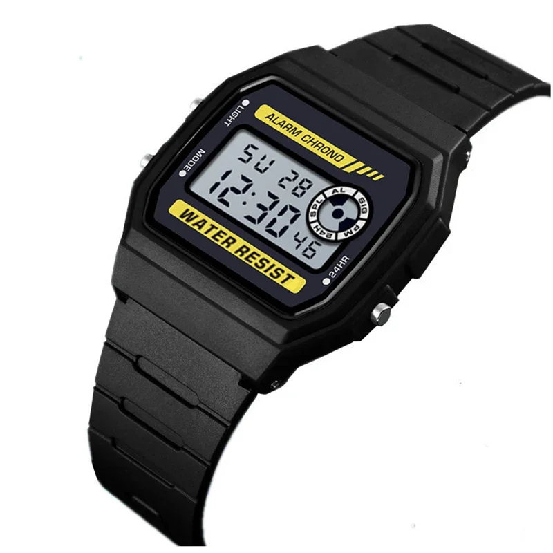 Fashion Simple Sport Electronic Watch Multi-function LED Digital Watches Waterproof PU Strap Alarm Clock Gift For Women Men
