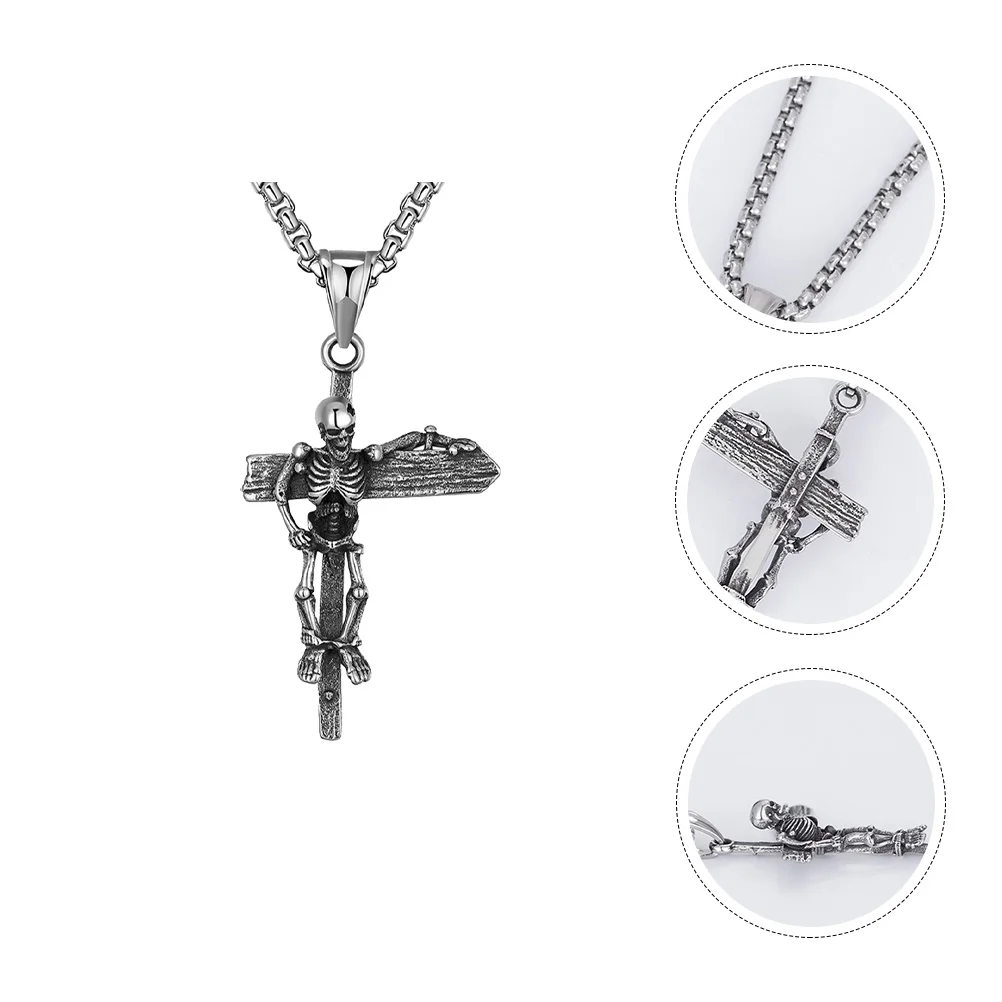 

Skull Retro Pendant Stylish 316 Stainless Steel Men Fashion Accessory Gift Durable Wear Party