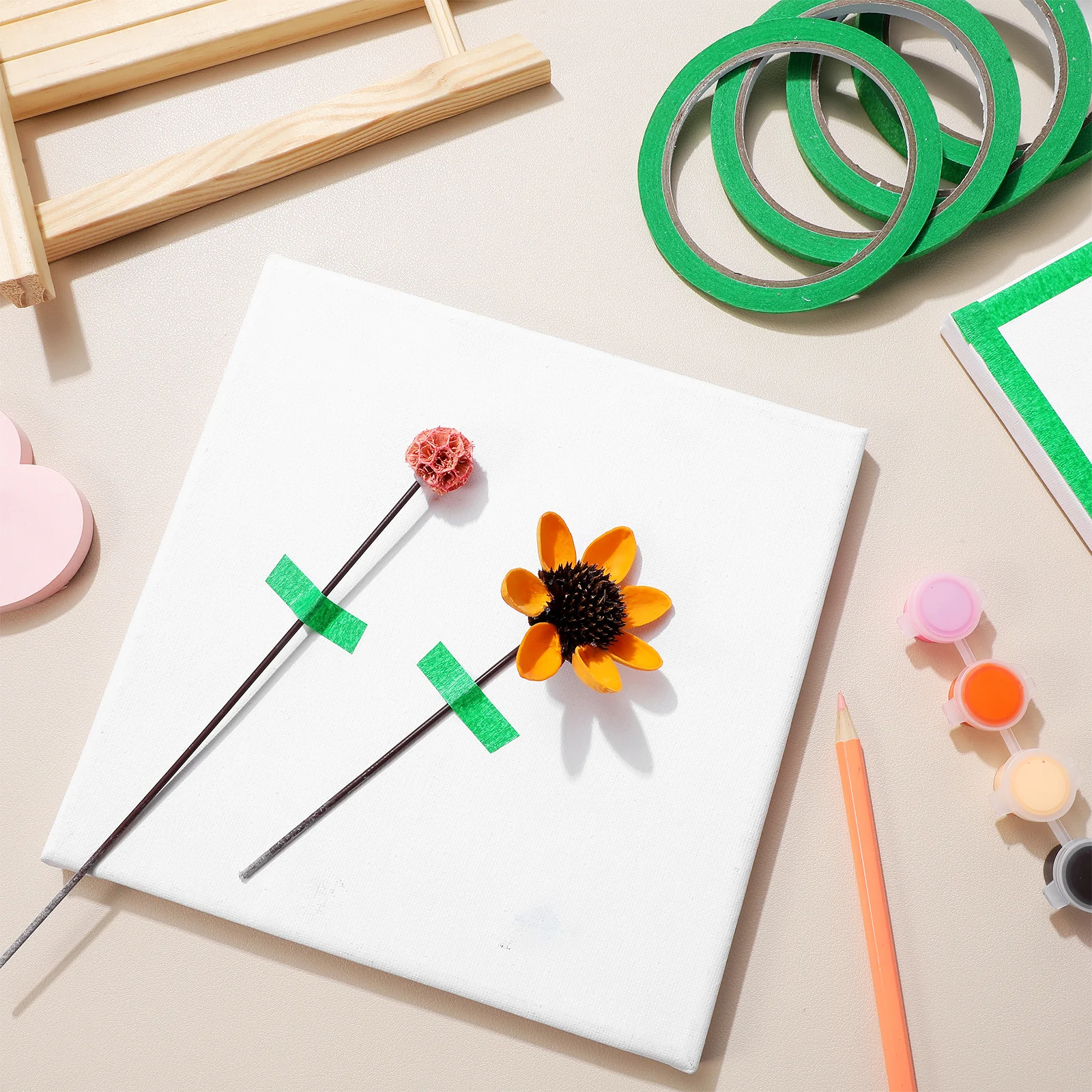 

6 Rolls Masking Tape For Painting Crafts Diy Manicure Car Maintenance Watercolor Paper Decorative Crepe Paper Tapes Artist Tape