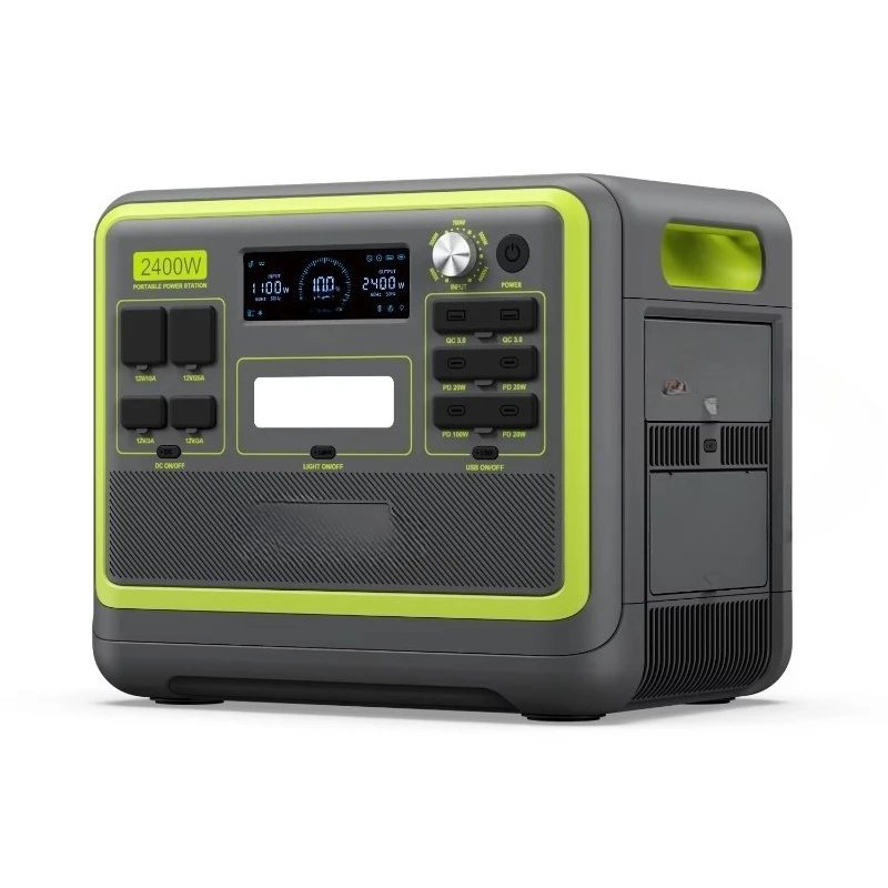 F2400 Super Power Station 2400W LiFePO4 Battery Portable Power Station System Solar Outdoor Support Home Appliances