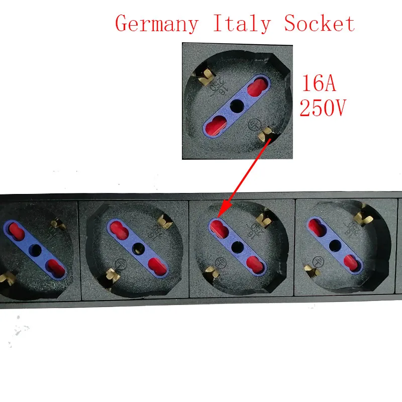 PDU Power Strips Schuko Powerlink Power Link Output Box Aviation plug with powercon inlet and outlet Germany Italy 2-11AC socket