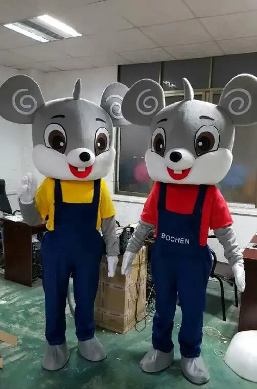 Costume de Mascotte de Souris, Robe de Barrage Imbibée de Dessin Animé, Chase The Rick